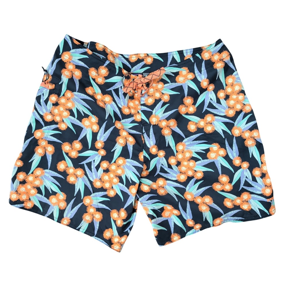 Patagonia Women Planing Board Shorts Size 14 Leafy Flow Navy Blue Floral 75990